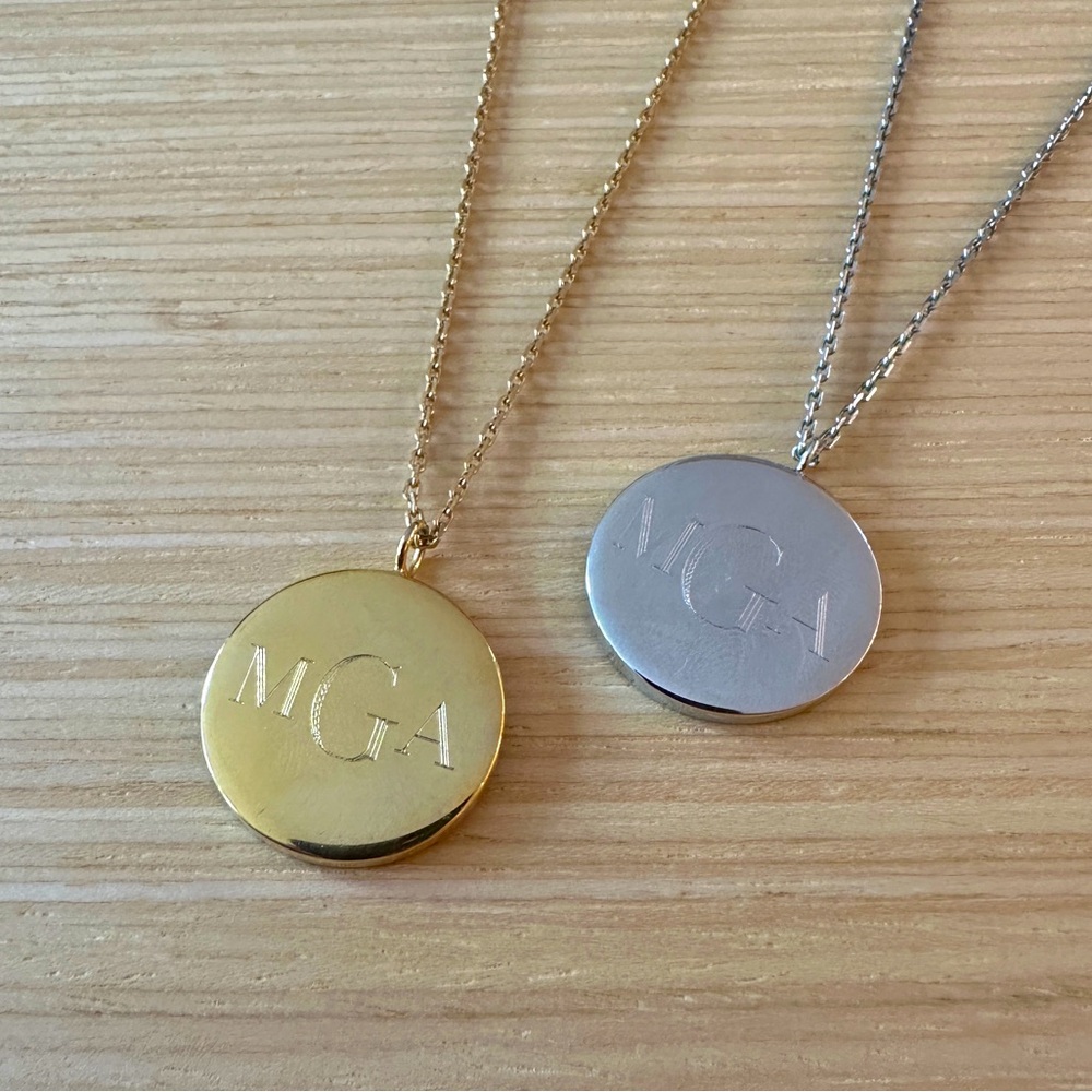 KJP ⚓️ Monogram Pendant Necklace x 2
